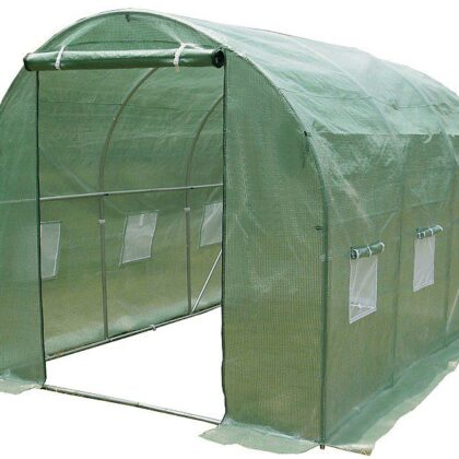 Kasvuhoone tugevdatud kilega, 6 m2, 2 x 3 m, roheline