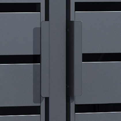 Metallist prügikastide kuur lukuga, kahekohaline - Image 23