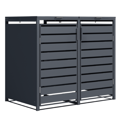 Metallist prügikastide kuur lukuga, kahekohaline - Image 13