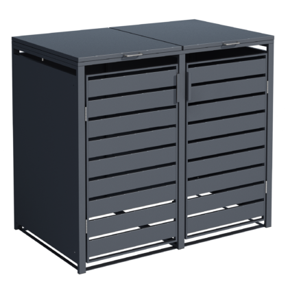 Metallist prügikastide kuur lukuga, kahekohaline - Image 14