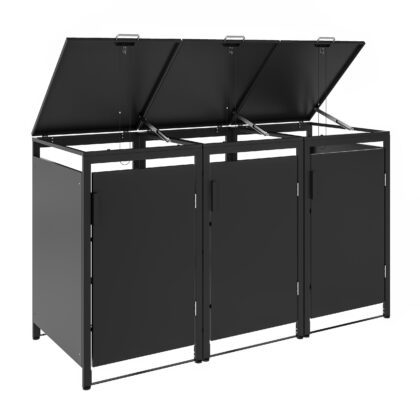 Metallist prügikastide kuur, kolmekohaline, MBB01-3A, antratsiit