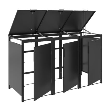 Metallist prügikastide kuur, kolmekohaline, MBB01-3A, antratsiit