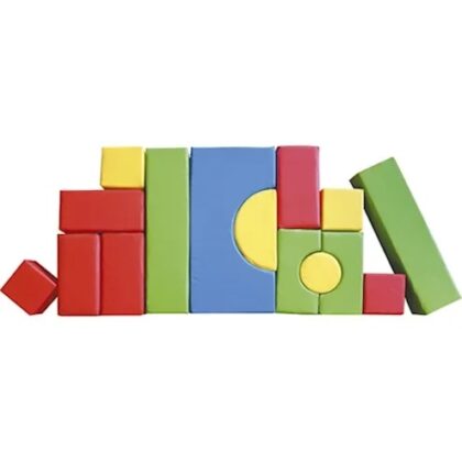 Pehmete mänguklotside komplekt, Ehita ise, 15 tk