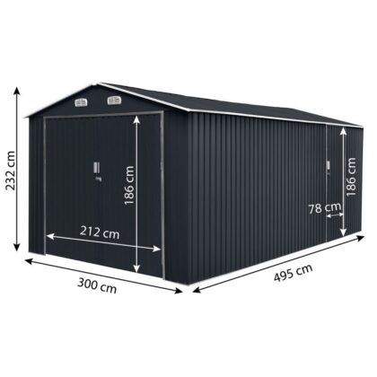 Metallist garaaž koos panipaigaga, 15 m2