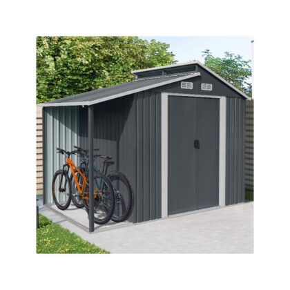 Metallist aiakuur küttepuude varjualusega, 5 m2