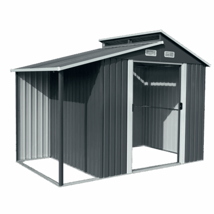 Metallist aiakuur küttepuude varjualusega, 5 m2